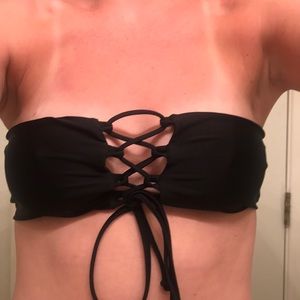 Black Strapless bikini top NWOT